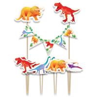 Cake decorations Dino | 6 stuks - thumbnail