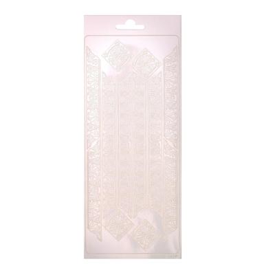 Vaessen Creative • sticker 10x23cm 10pcs ornament wit