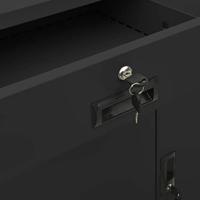 Kantoorkast met plantenbak 90x40x125 cm staal antracietkleurig - thumbnail