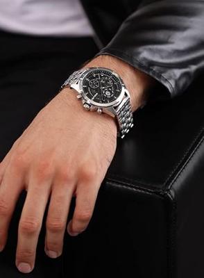 Police PEWJK0004605 Zwart Zilverkleurig Heren horloge