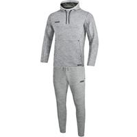 JAKO M9629D Joggingpak Met Sweaterkap Premium Basics Dames - Grijs Gemeleerd - 38 - thumbnail