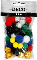 Creativ Company Pompons, d 15+20 mm, diverse kleuren, 48 div/ 1 doos - thumbnail