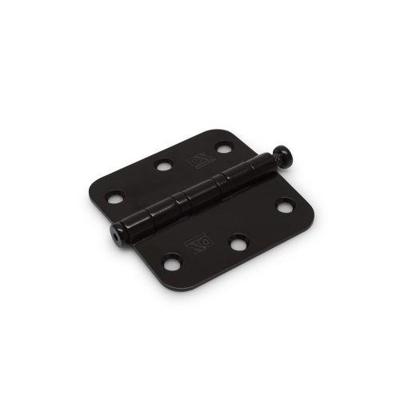 Dulimex Kogellagerscharnier ronde hoeken 76x76mm RVS zwart tot 40 kilo