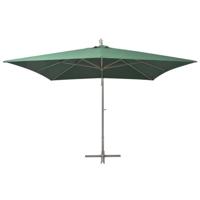 Zweefparasol met aluminium paal 300x300 cm groen - thumbnail