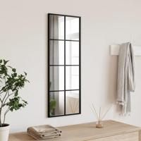 VidaXL Wandspiegel rechthoekig 30x80 cm ijzer zwart - thumbnail