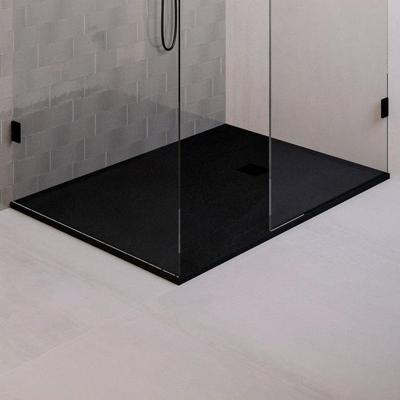 Douchebak Sanitop Just Creating Relievo Crag 100x160 cm Mat Zwart Topa