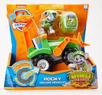 PAW Patrol , Dino Rescue Rocky Deluxe-frictievoertuig met verrassingsdinofiguur - thumbnail