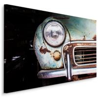 Schilderij - Bumper van een Oldtimer, Premium Print op canvas - thumbnail