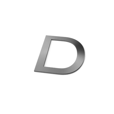 Letter D Model: Huisletter RVS Geroba - Geroba
