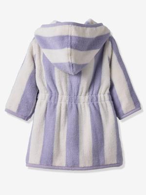 Badjas voor baby's met strepen TRANSAT capsule familie, te personaliseren, met gerecycled katoen paars, gestreept Badjas voor baby's met strepen TRANSAT capsule familie, te personaliseren, met gerecycled katoen paars, gestreept