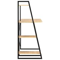 Bureau met schappen 102x50x117 cm zwart en eikenkleurig - thumbnail