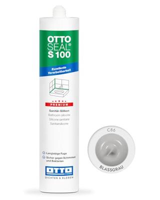 Ottoseal S100 Sanitairsilicone 300ml koker- Mat Zilvergrijs C8678 Ottoseal S100 Sanitairsilicone 300ml koker- Mat Zilvergrijs C8678