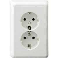 REV 0510066992 2-voudig Stopcontact (onderbouw) IP20 Wit - thumbnail