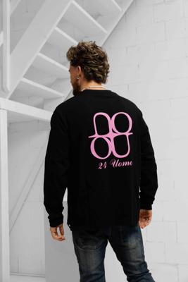 24 Uomo Symbol Longsleeve Shirt Heren Zwart/Roze - Maat XS - Kleur: Zwart | Soccerfanshop