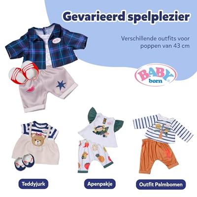 Baby Born Teddy Outfit 4-delig