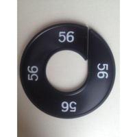 Maatring 9cm zwart/wit 56 - thumbnail