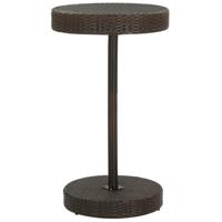 Tuintafel 60,5x106 cm poly rattan bruin - thumbnail