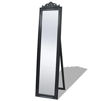 VidaXL Vrijstaande spiegel barokstijl 160x40cm zwart VidaXL Vrijstaande spiegel barokstijl 160x40cm zwart