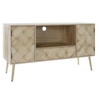 Tv-meubel DKD Home Decor 118 x 40 x 65 cm Metaal Lichtbruin Paulownia hout Pijnboom - thumbnail