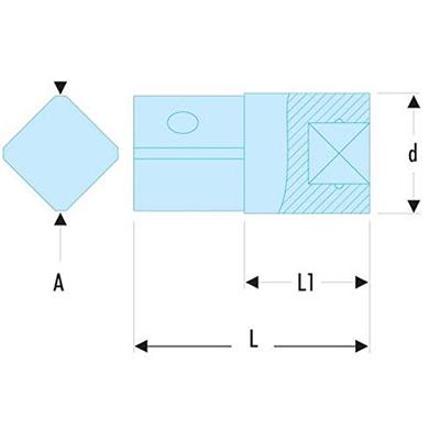 Facom verloopstuk van 1/2" naar 3/4" - S.232B Facom verloopstuk van 1/2" naar 3/4" - S.232B