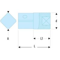 Facom verloopstuk van 1/2" naar 3/4" - S.232B - thumbnail