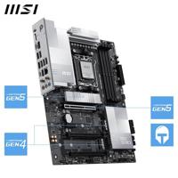 MSI PRO X870E-P WIFI AM5 ATX MB Moederbord Socket AMD AM5 Vormfactor ATX Moederbord chipset AMD® X870 - thumbnail