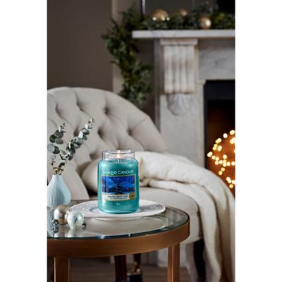 Yankee Candle Winter Night Stars kaars Rond Amber, Muskus, Witte muskus Blauw 1 stuk(s)