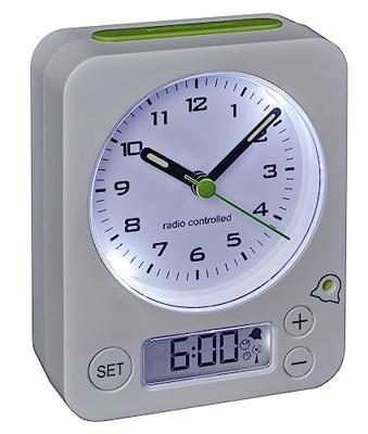 TFA Dostmann 60.1511.02 Wekker Zendergestuurd Wit Fluorescerende Wijzers