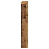Hoofdbordkast met LED 100x17x102 cm oud hout - thumbnail