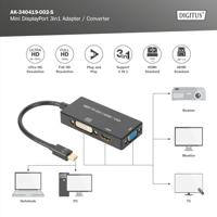 Digitus AV Converter AK-340419-002-S [Mini-displayport - HDMI, DVI, VGA] 3840 x 2160 Pixel - thumbnail