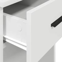 Computertorenstandaard met lade 35x45x77 cm wit - thumbnail