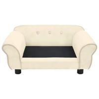 Hondenbank 72x45x30 cm pluche crmekleurig - thumbnail