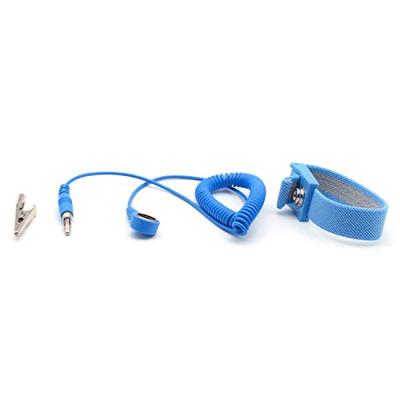Quadrios ESD-armband Blauw Drukknop 10 mm