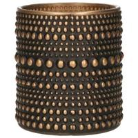 Countryfield theelichthouder nelle l zwart/bronskleurig 12,5 cm | 12 stuks - thumbnail