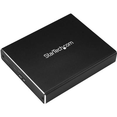 StarTech.com Dubbele sleuf schijfbehuizing voor M.2 NGFF SATA SSDs USB 3.1 (10Gbps) RAID
