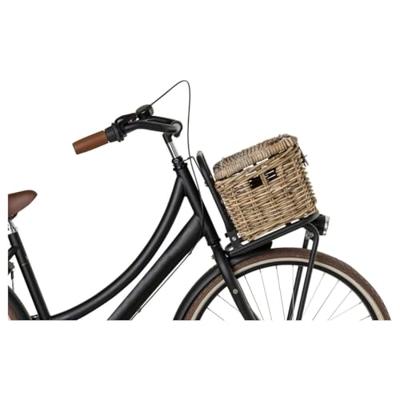 Rotan Fietsmand Junior Met Klep Naturel