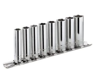 Facom sets 9 korte en lange doppen 3/8' op rail - metrische maten - JL.40E