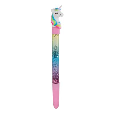 Unicorn balpen met glitters 15cm