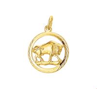 TFT Hanger Geelgoud Sterrenbeeld Stier Gediamanteerd - thumbnail