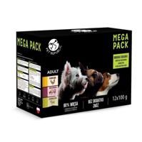 PETREPUBLIC Mega Pack Chicken, Beef, Lamb - natvoer voor honden - 12x100g - thumbnail