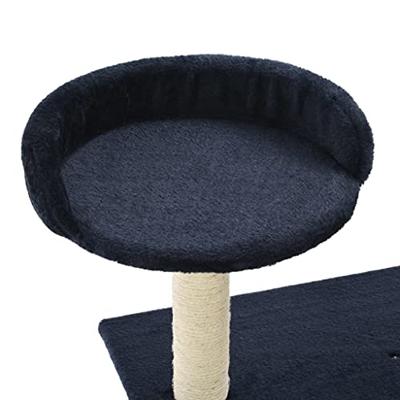 VidaXL Kattenkrabpaal met sisal krabpalen 95 cm donkerblauw