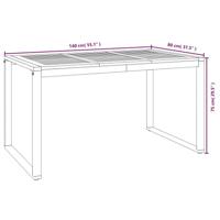 Tuintafel met U-vormige poten 140x80x75 cm massief acaciahout - thumbnail