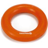 Rubber hondenspeeltje ring massief oranje 9 cm - thumbnail