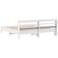 Bedframe zonder matras massief grenenhout wit 180x200 cm - thumbnail