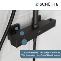 Schutte TRENTO Regendouche set met thermostatische kraan | Mat zwart - 60170 - thumbnail