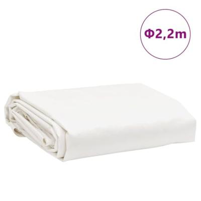 VidaXL Dekzeil 650 g/m² ø 2,2 m wit