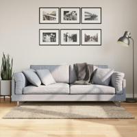 VidaXL Vloerkleed istan hoogpolig glanzend 80x150 cm beige - thumbnail