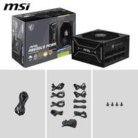 MSI MAG A850GLS PCIE5 power supply unit 850 W 24-pin ATX ATX Zwart - thumbnail