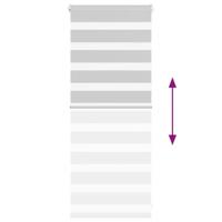 Zebra rolgordijn 65x100 cm stofbreedte 60,9 cm lichtgrijs - thumbnail