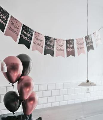 Verjaardagsslinger Vaandel 21 Jaar Roze/Zwart (6m)